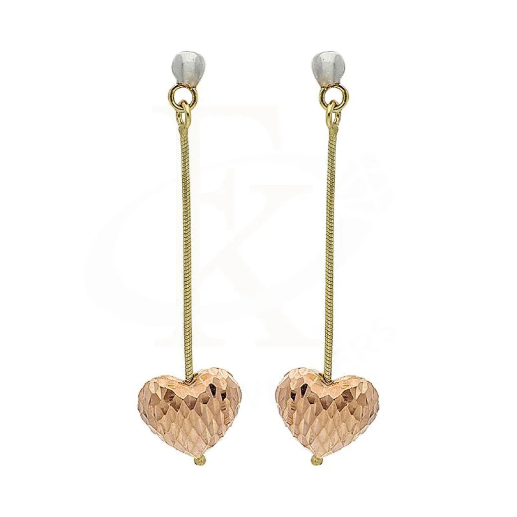 Rose Gold Tic-Tac Drop Earrings 18Kt - Fkjern18K2389