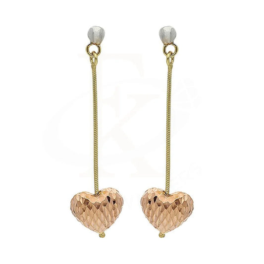 Rose Gold Tic-Tac Drop Earrings 18Kt - Fkjern18K2389