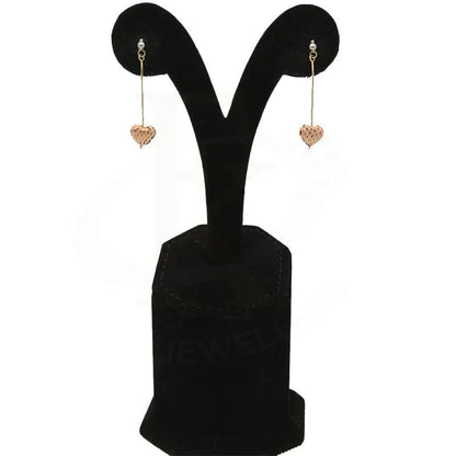 Rose Gold Tic-Tac Drop Earrings 18Kt - Fkjern18K2389