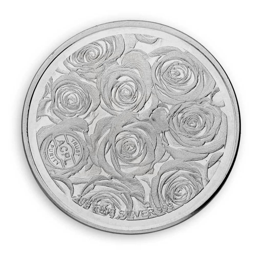 Silver 20 Grams Rose Coin In Fine 999 - Fkjconsl3108 Bars