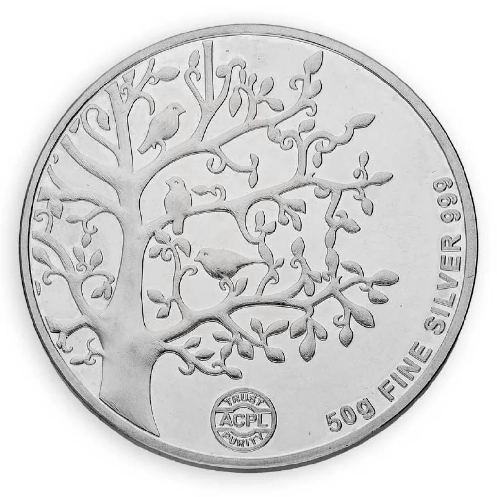 Silver 50 Grams Tree Coin In Fine 999 - Fkjconsl3116 Bars