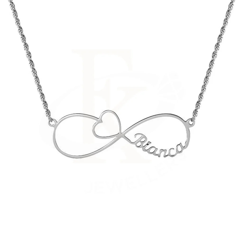 Silver 925 Infinity Name With Heart Necklace - Fkjnkl1931 Type 1 Necklaces