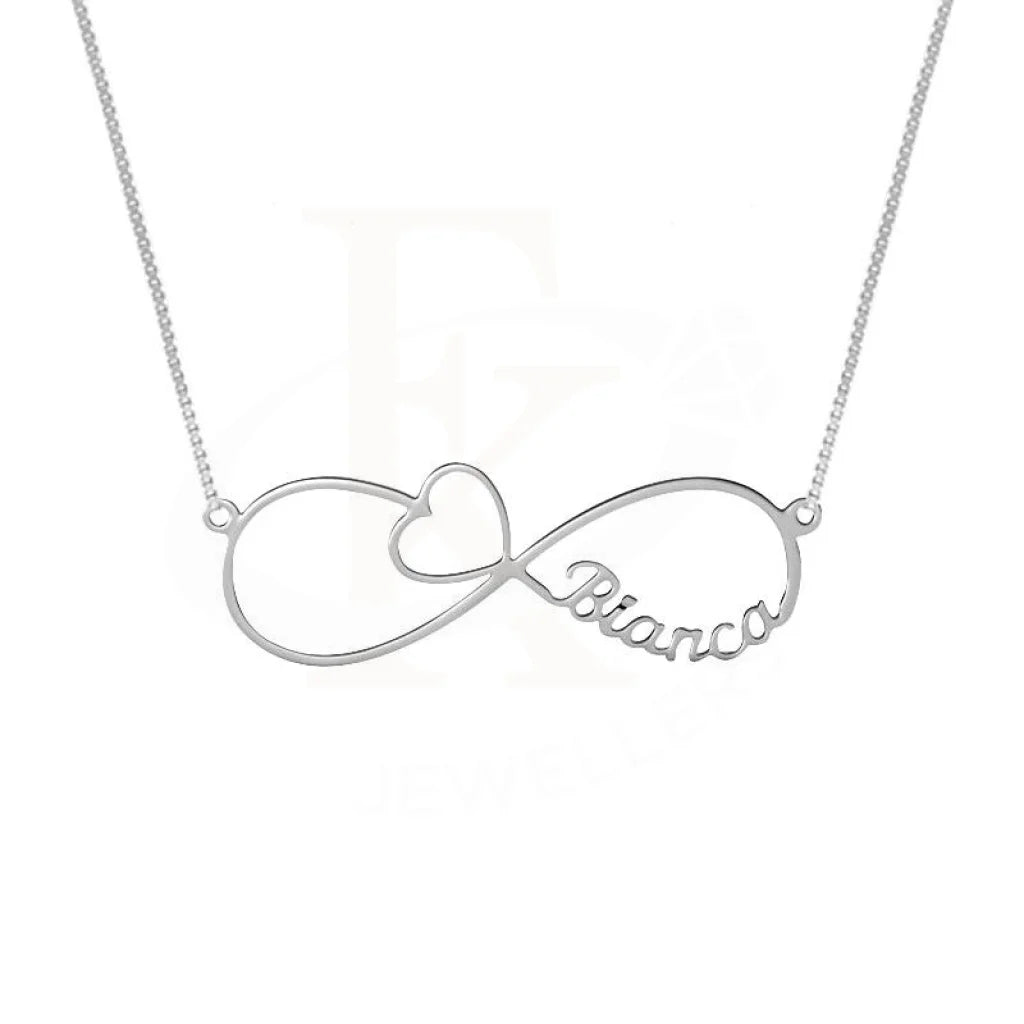 Silver 925 Infinity Name With Heart Necklace - Fkjnkl1931 Type 2 Necklaces
