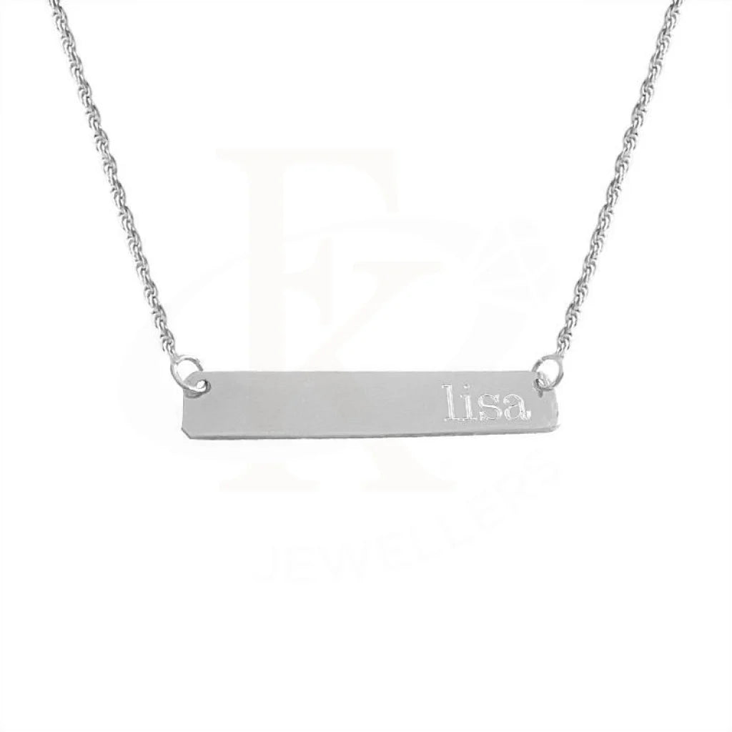 Silver 925 Name Engraved Bar Necklace - Fkjnkl1926 Type 1 Necklaces