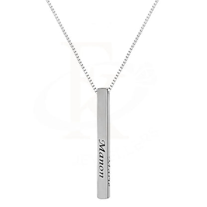 Silver 925 Name Engraved Bar Necklace - Fkjnkl1927 Type 2 Necklaces