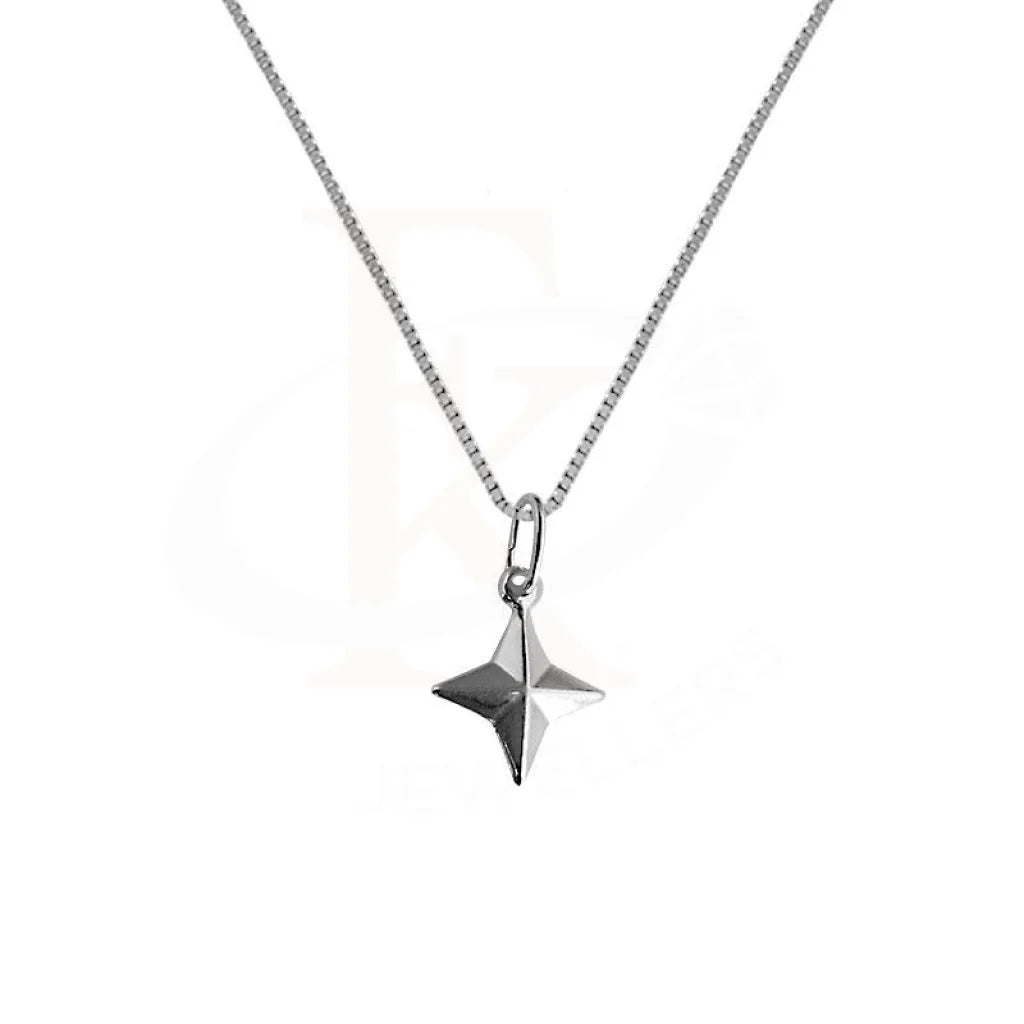 Silver 925 Necklace (Chain With Ninja Star Pendant) - Fkjnkl1865 Necklaces