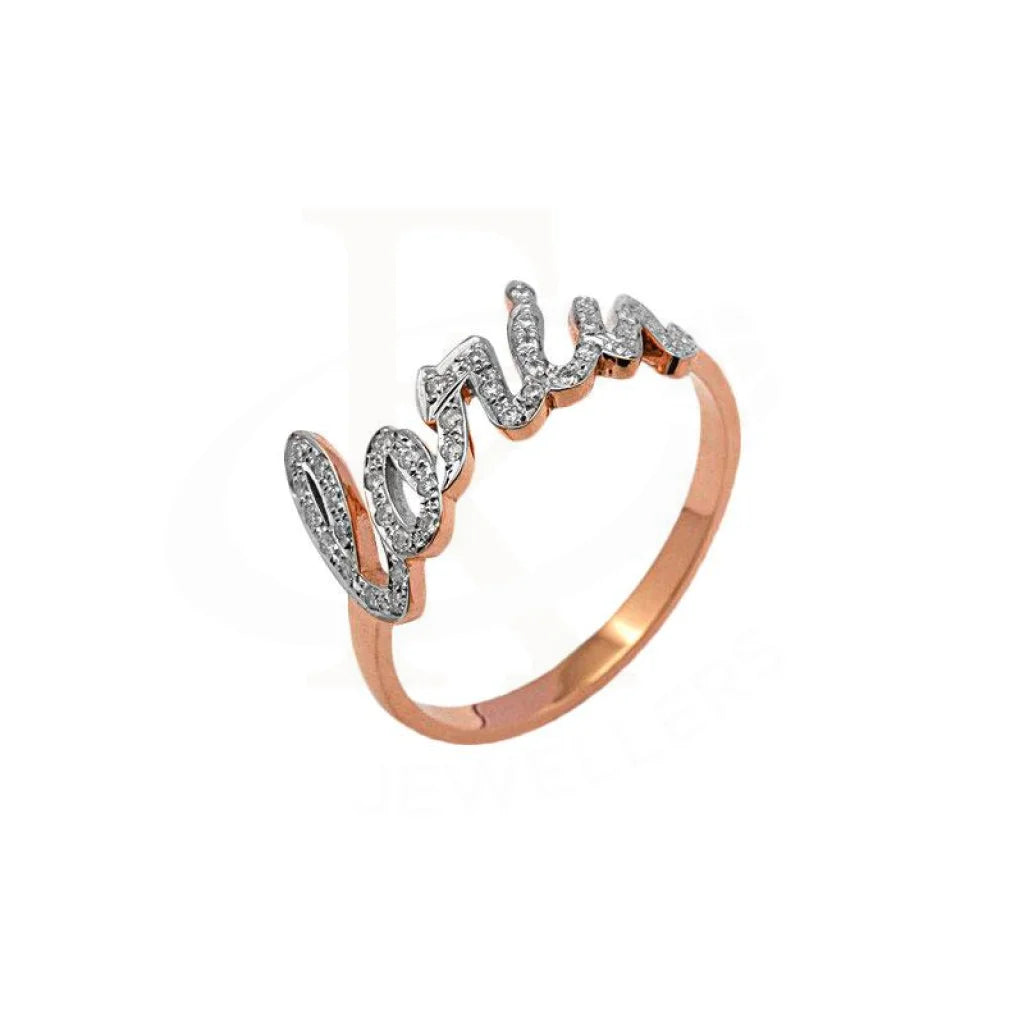 Silver 925 Rose Gold Plated Name Ring - Fkjrn2060 Rings