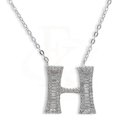 Sterling Silver 925 Alphabet Necklace - Fkjnklsl2946 H / 4.100 Grams Necklaces