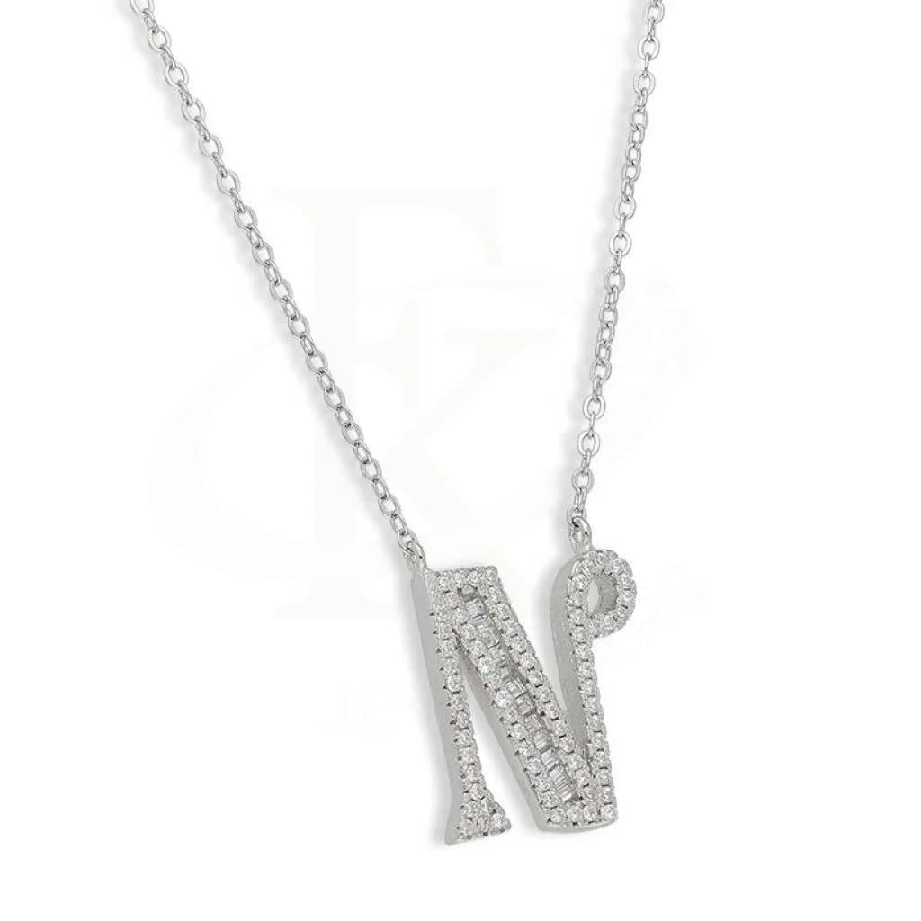 Sterling Silver 925 Alphabet Necklace - Fkjnklsl2946 Necklaces