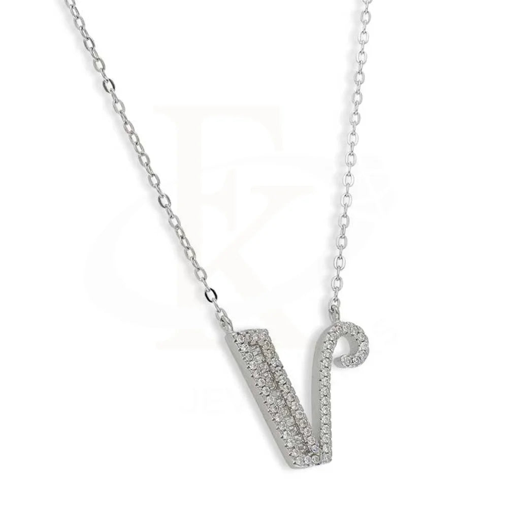 Sterling Silver 925 Alphabet Necklace - Fkjnklsl2946 Necklaces