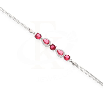 Sterling Silver 925 Anturage Ruby Drop Bracelet - Fkjbrlsl8088 Bracelets