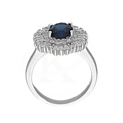 Italian Silver 925 Blue Oval Shaped Solitaire Ring - Fkjrnsl3510 Rings