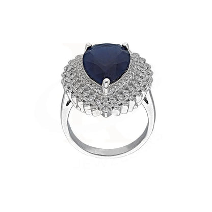 Italian Silver 925 Blue Pear Shaped Solitaire Ring - Fkjrnsl3511 Rings