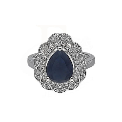 Italian Silver 925 Blue Pear Shaped Solitaire Ring - Fkjrnsl3514 Rings