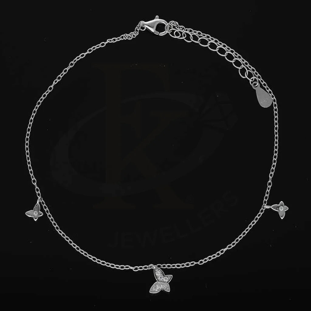 Sterling Silver 925 Butterflies Anklet - Fkjanklsl2013 Anklets