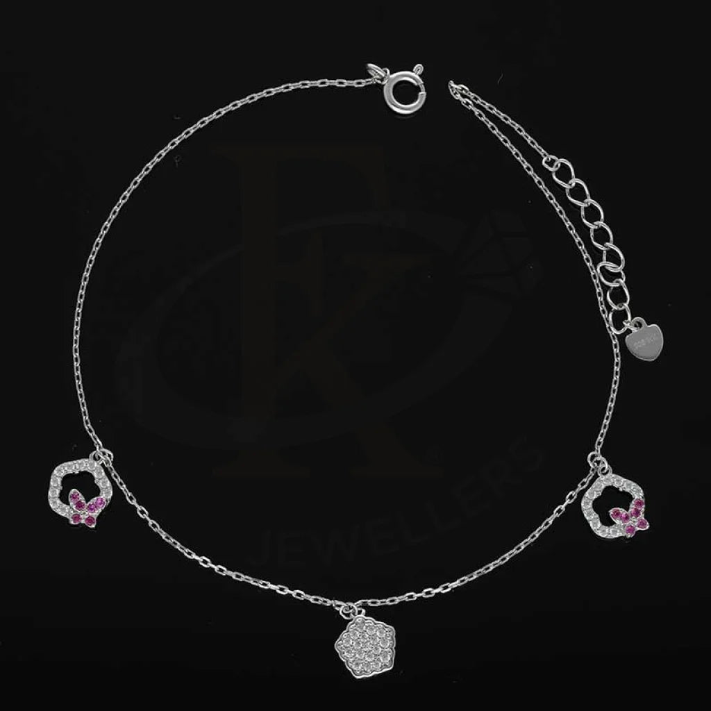 Sterling Silver 925 Butterfly Anklet - Fkjanklsl2026 Anklets