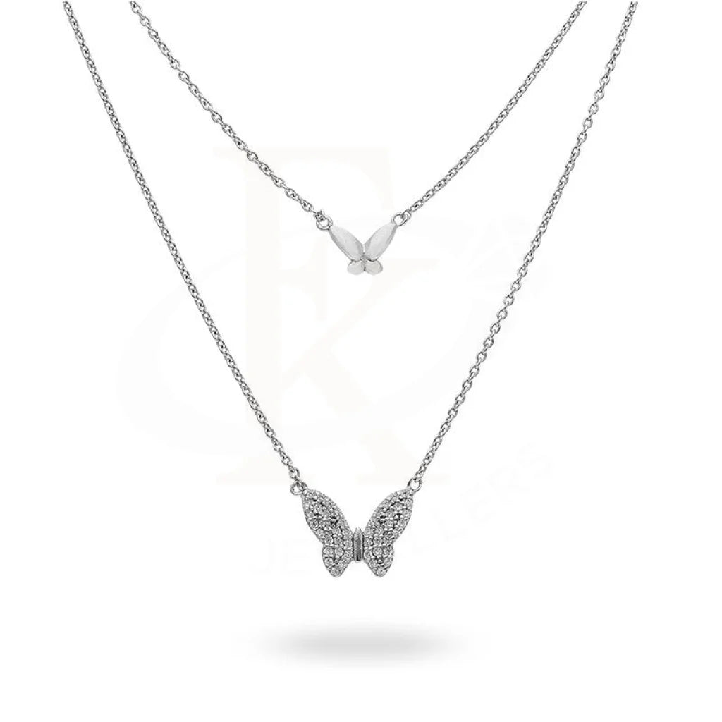 Italian Silver 925 Butterfly Necklace - Fkjnklsl2184 Necklaces