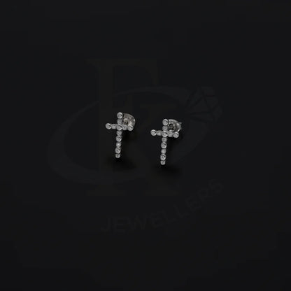 Sterling Silver 925 Cross Stud Earrings - Fkjernsl7969