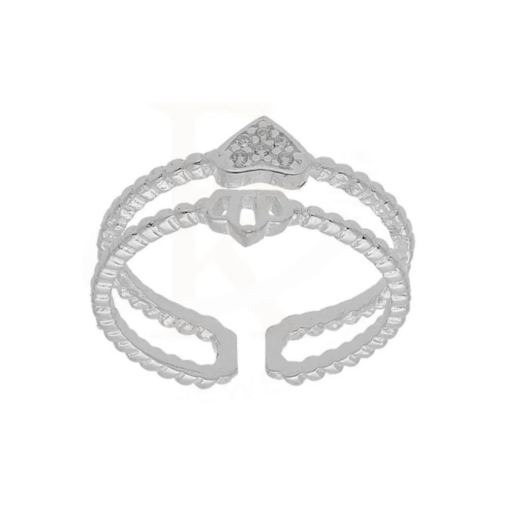 Italian Silver 925 Crown On Heart Ring - Fkjrn2081 Rings
