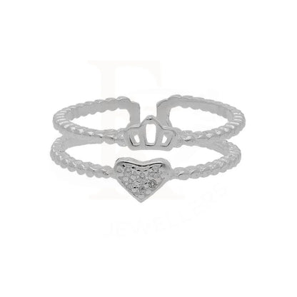 Italian Silver 925 Crown On Heart Ring - Fkjrn2081 Rings