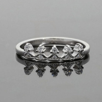 Italian Silver 925 Crown Shaped Ring - Fkjrnsl2278 Rings