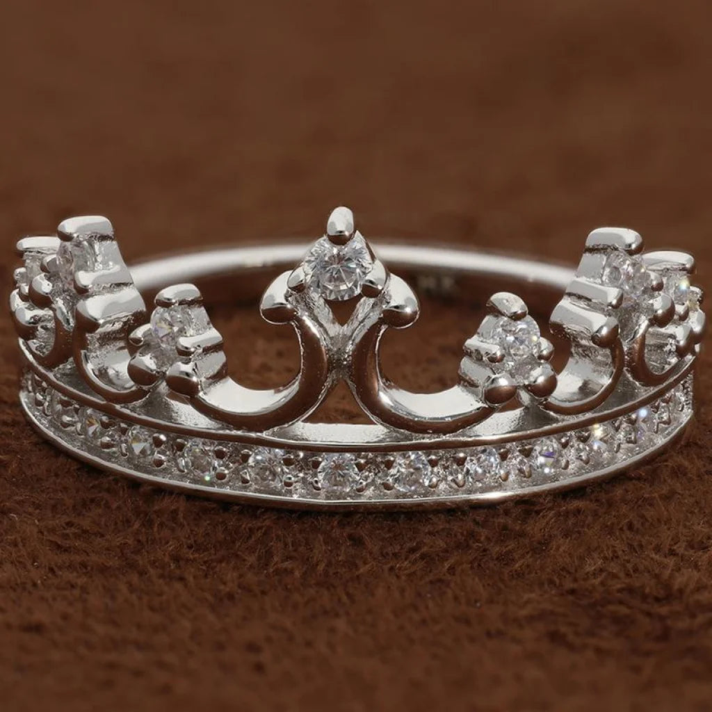 Italian Silver 925 Crown Shaped Ring - Fkjrnsl2936 Rings