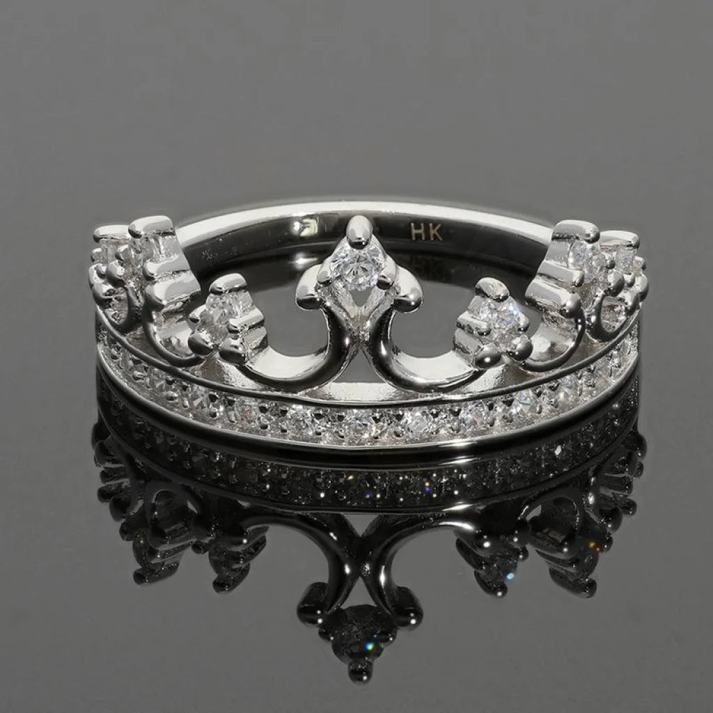 Italian Silver 925 Crown Shaped Ring - Fkjrnsl2936 Rings