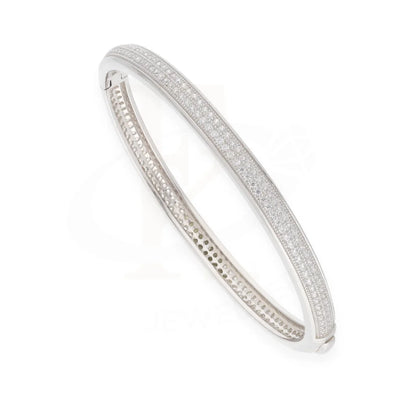 Sterling Silver 925 Cubic Zircon Pave Bangle - Fkjbngsl7930 Bangles