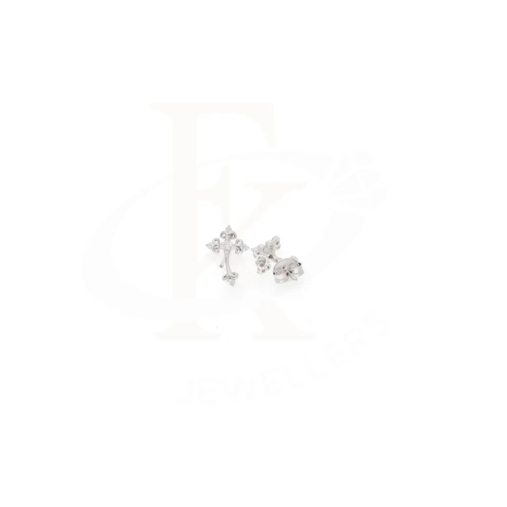 Sterling Silver 925 Cubic Zirconia Stud Earrings - Fkjernsl8025