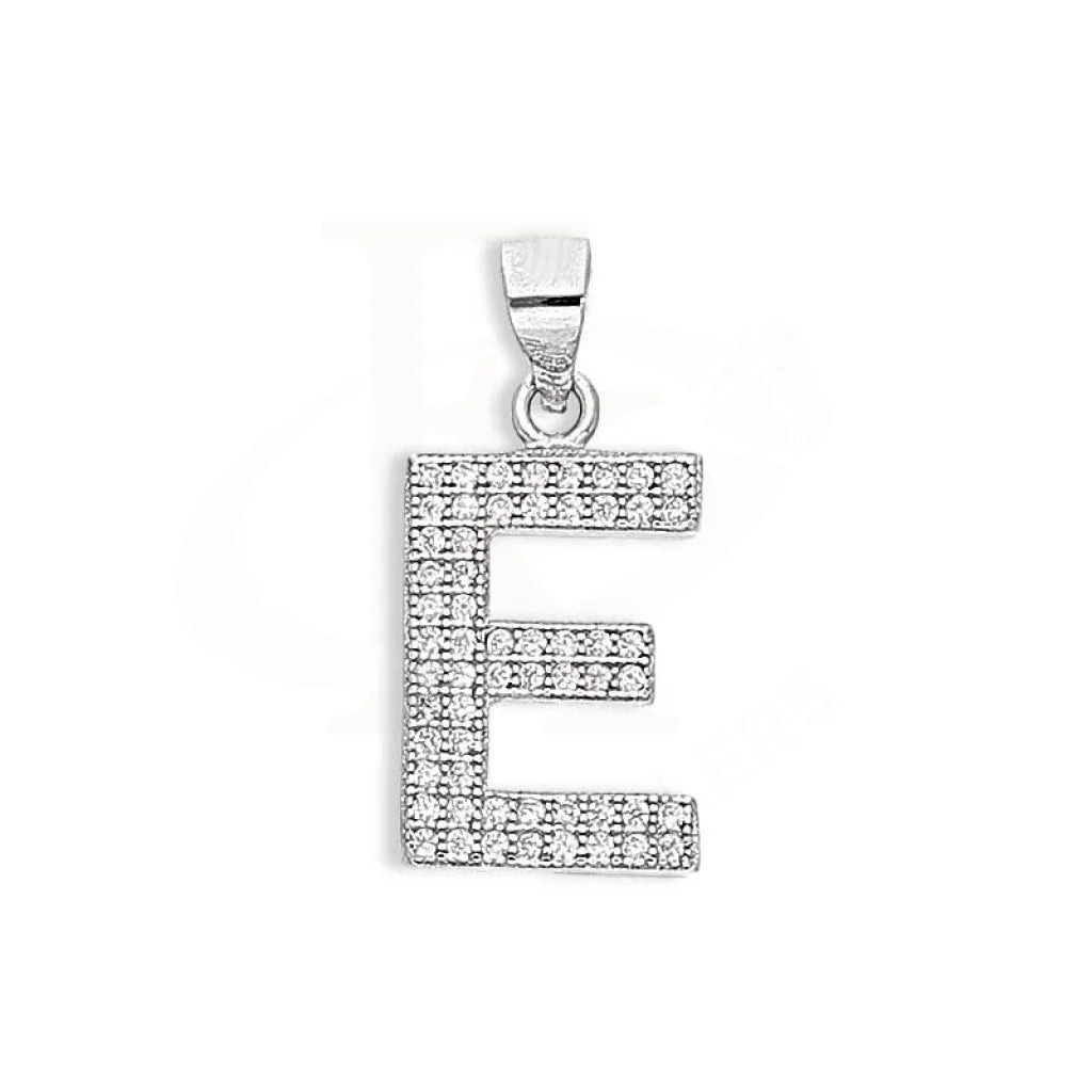 Italian Silver 925 Exquisite Alphabet Pendant - Fkjpndsl2000 Letter E / 1.61 Grams Pendants