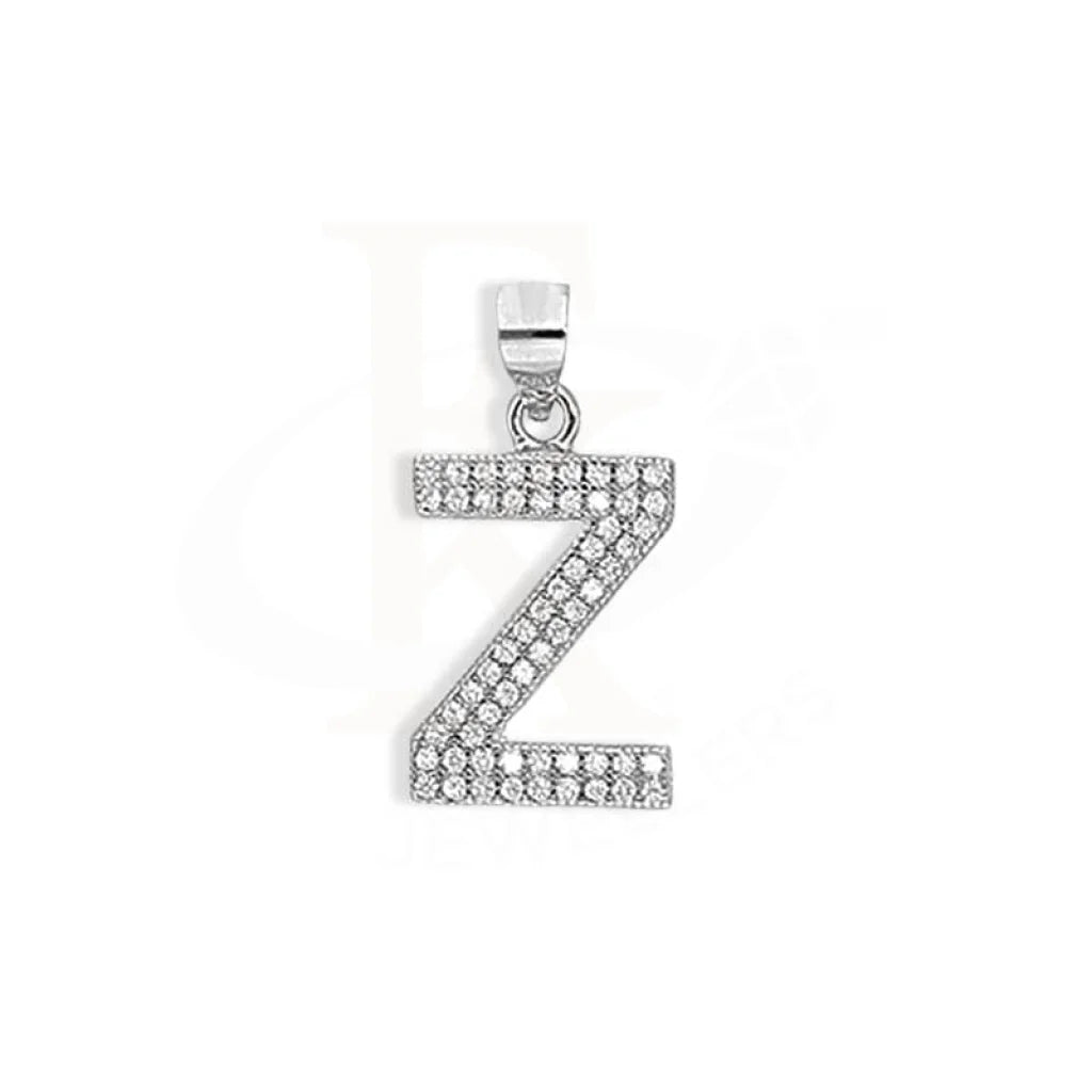 Italian Silver 925 Exquisite Alphabet Pendant - Fkjpndsl2000 Letter Z / 1.51 Grams Pendants
