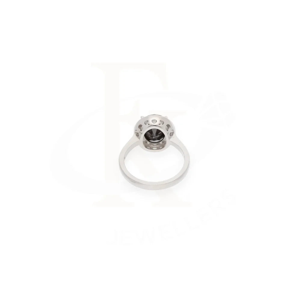 خاتم سوليتير رجالي من الفضة الإسترلينية عيار 925 مرصع بأحجار التوباز الأسود - Fkjrnsl8287