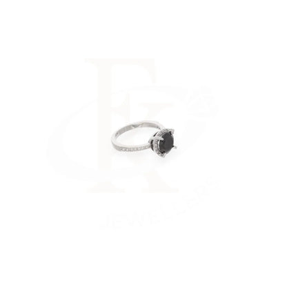 Sterling Silver 925 Faceted Black Topaz Mens Solitaire Ring - Fkjrnsl8289 Rings
