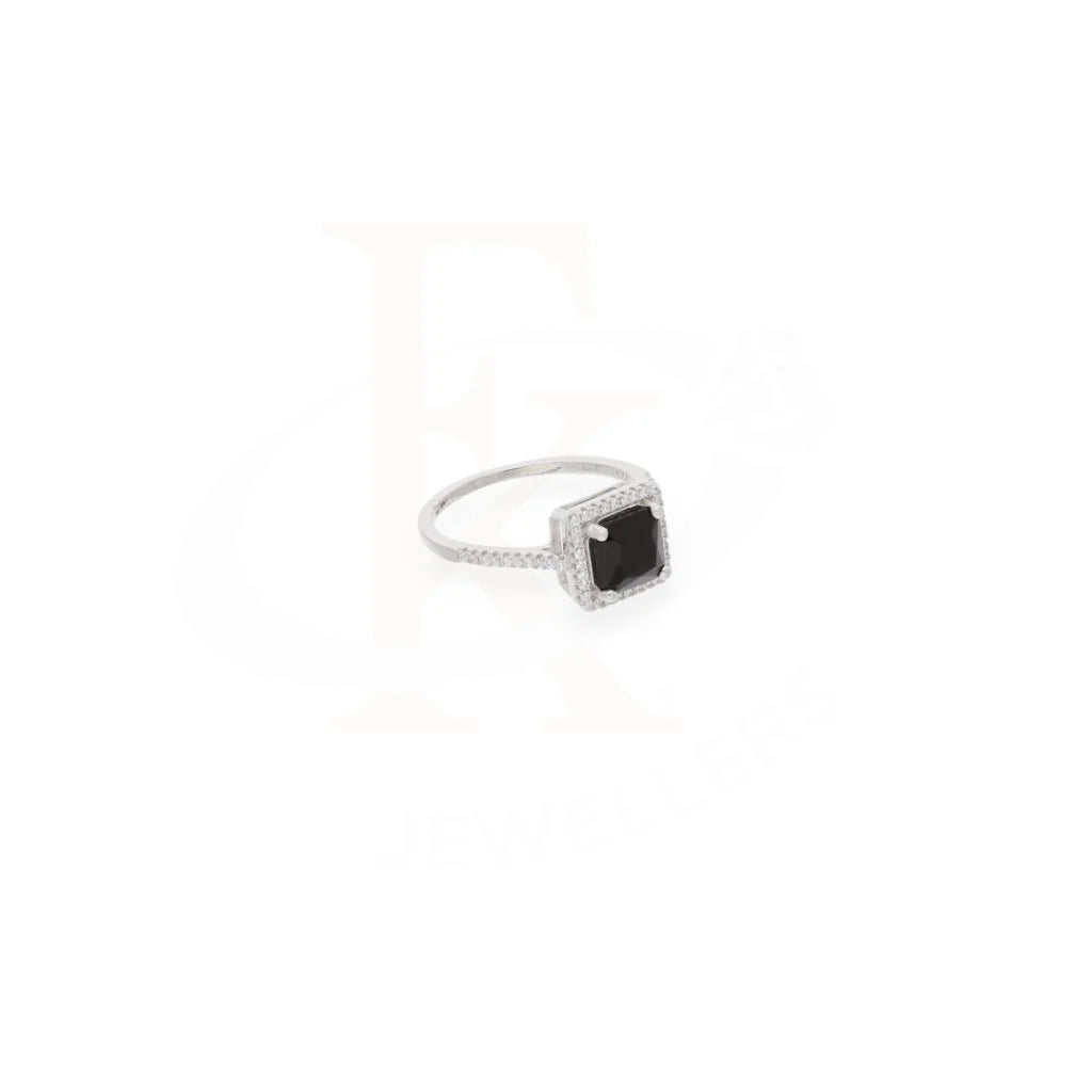 Sterling Silver 925 Faceted Black Topaz Mens Solitaire Ring - Fkjrnsl8295 Rings