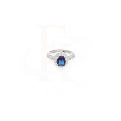 Sterling Silver 925 Faceted Dark Blue Topaz Mens Solitaire Ring - Fkjrnsl8299 Rings
