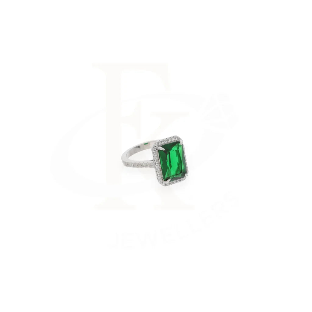Sterling Silver 925 Faceted Green Topaz Mens Solitaire Ring - Fkjrnsl8280 Rings