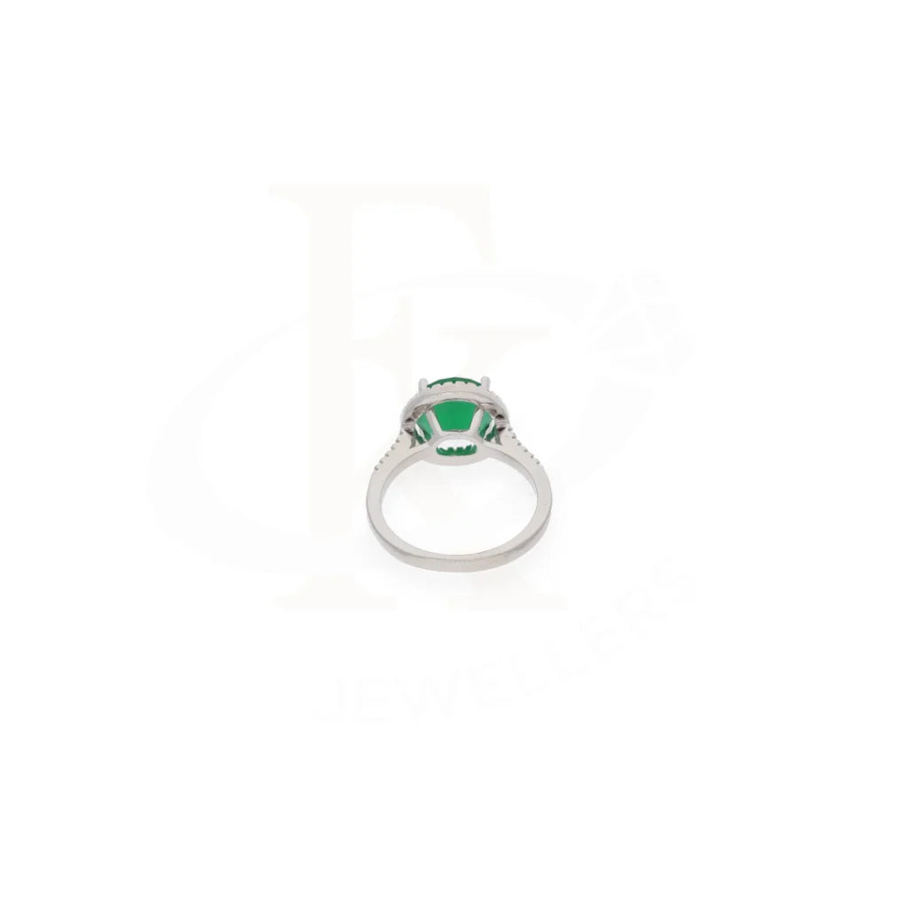 Sterling Silver 925 Faceted Green Topaz Mens Solitaire Ring - Fkjrnsl8281 Rings
