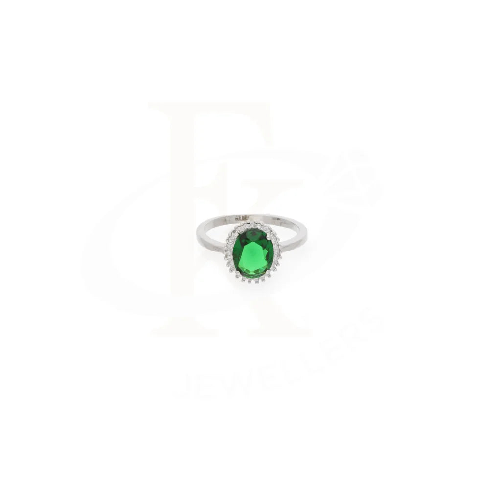 Sterling Silver 925 Faceted Green Topaz Mens Solitaire Ring - Fkjrnsl8284 Rings