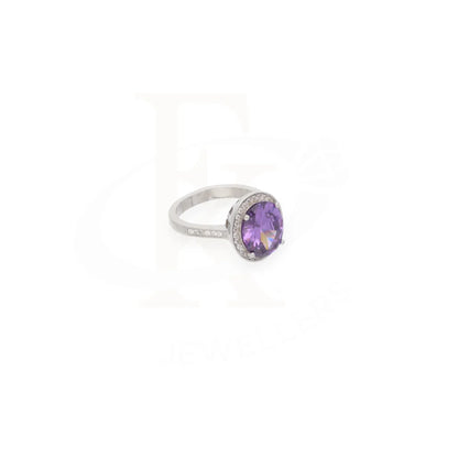 Sterling Silver 925 Faceted Purple Topaz Mens Solitaire Ring - Fkjrnsl8264 Rings