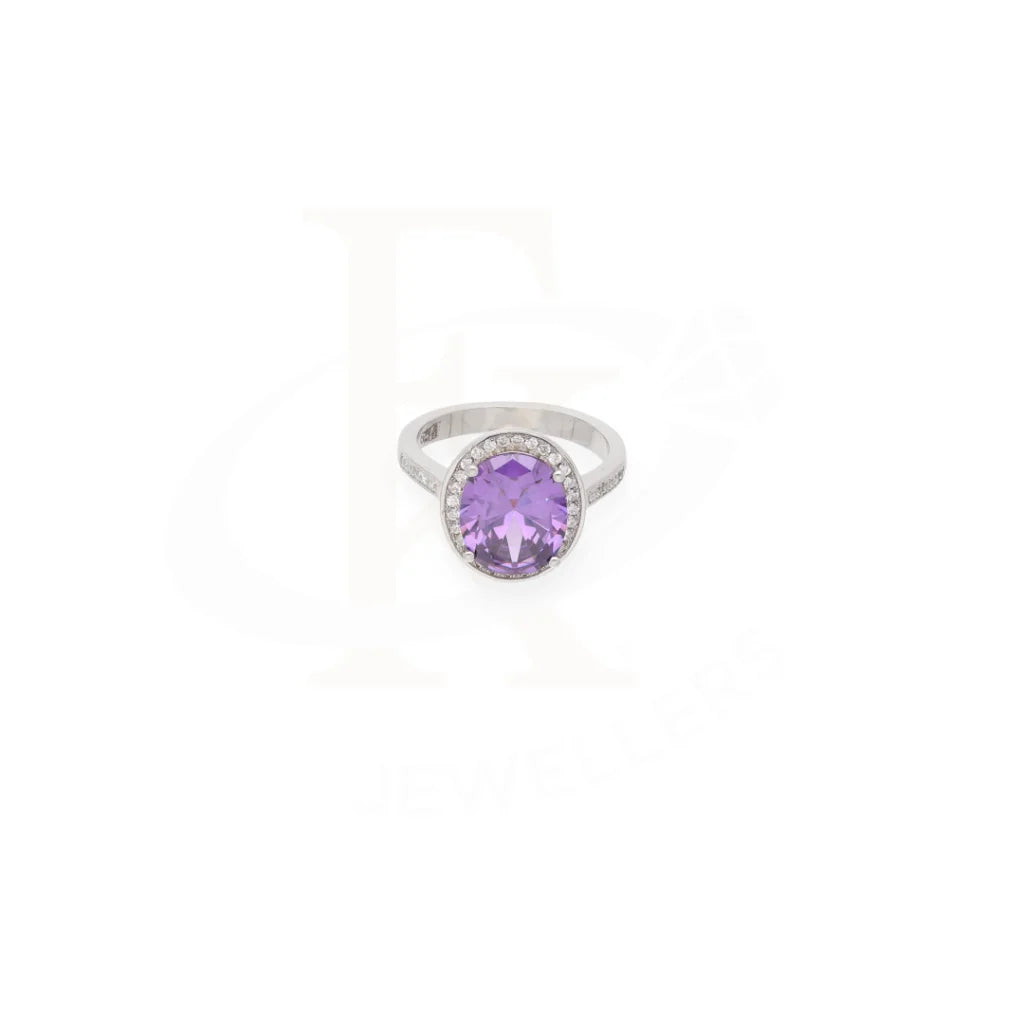 Sterling Silver 925 Faceted Purple Topaz Mens Solitaire Ring - Fkjrnsl8264 Rings