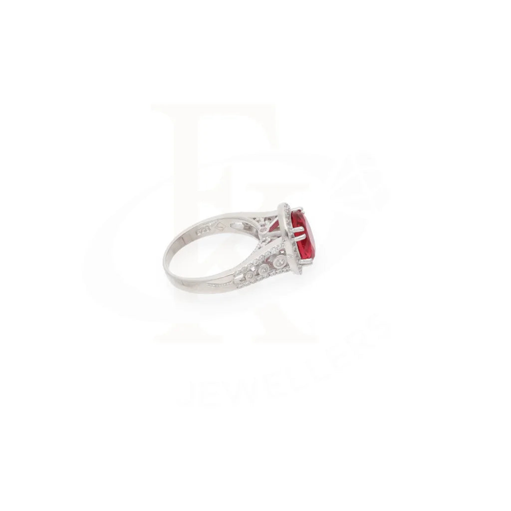 Sterling Silver 925 Faceted Red Topaz Mens Solitaire Ring - Fkjrnsl8265 Rings