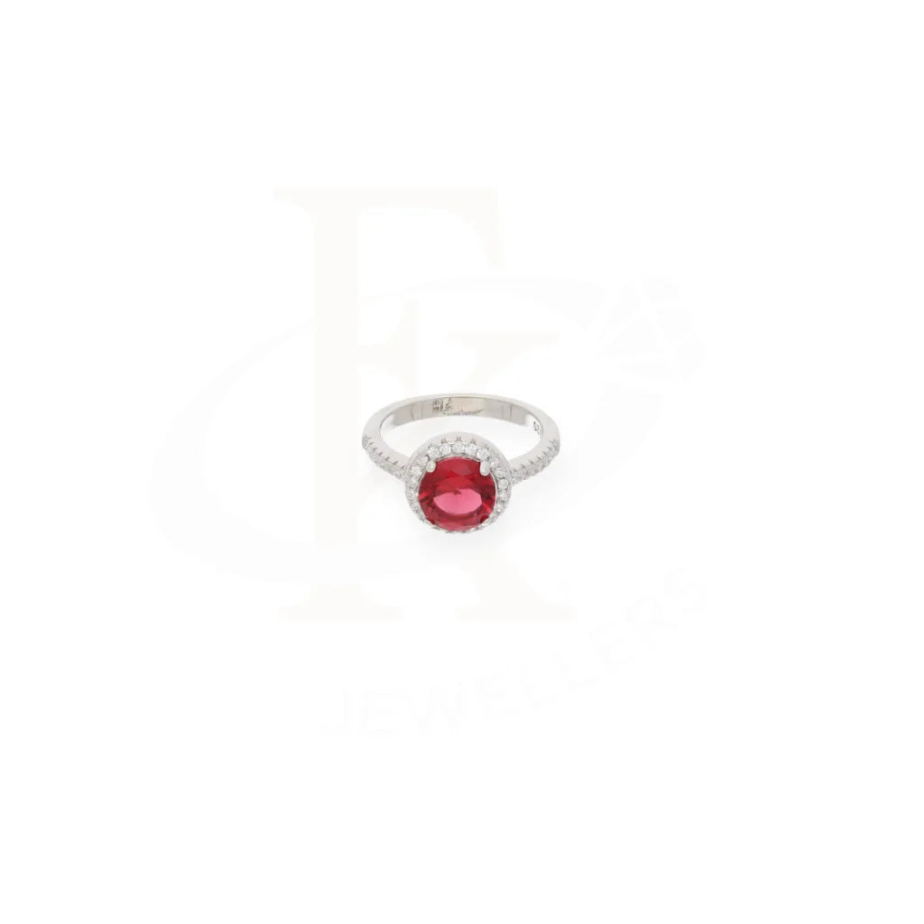 Sterling Silver 925 Faceted Red Topaz Mens Solitaire Ring - Fkjrnsl8268 Rings