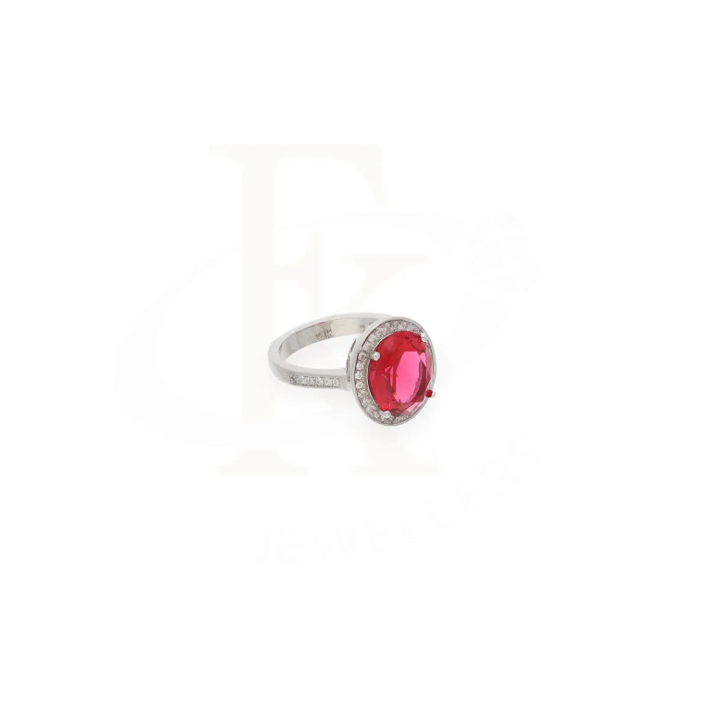 Sterling Silver 925 Faceted Red Topaz Mens Solitaire Ring - Fkjrnsl8274 Rings