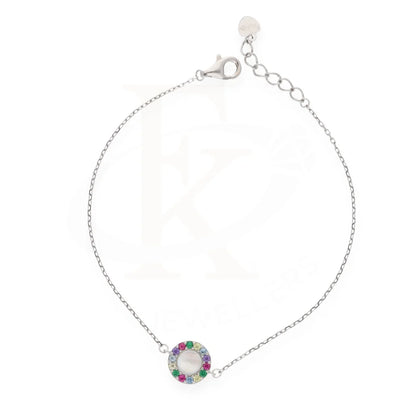 Sterling Silver 925 Fancime Rainbow Open Circle Bracelet - Fkjbrlsl8085 Bracelets