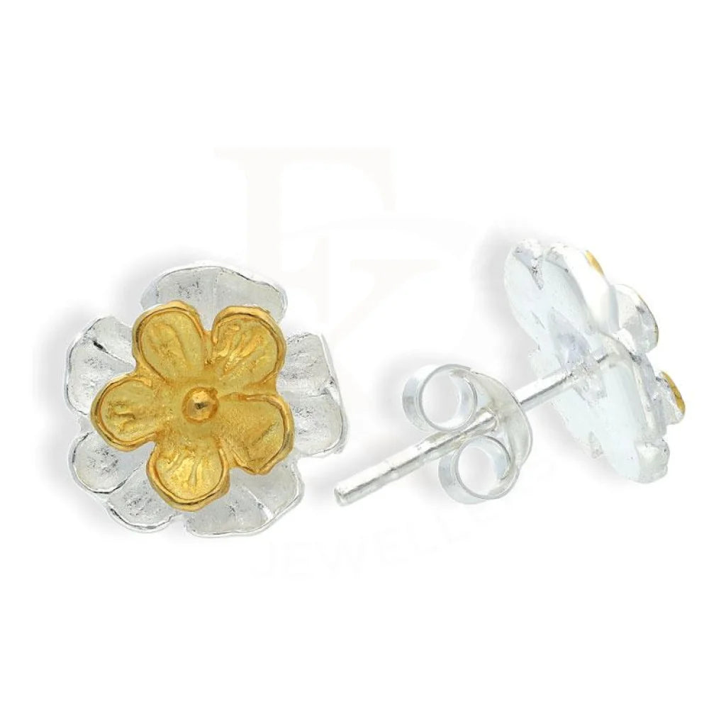 Italian Silver 925 Flower Earrings - Fkjernsl2184
