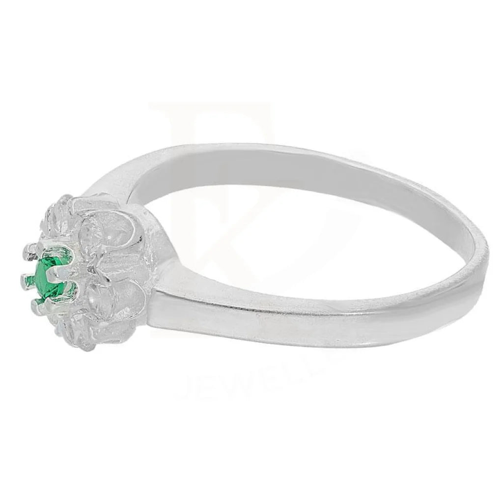 Italian Silver 925 Flower Pendant Set (Necklace Earrings And Ring) - Fkjnklstsl2081 Sets