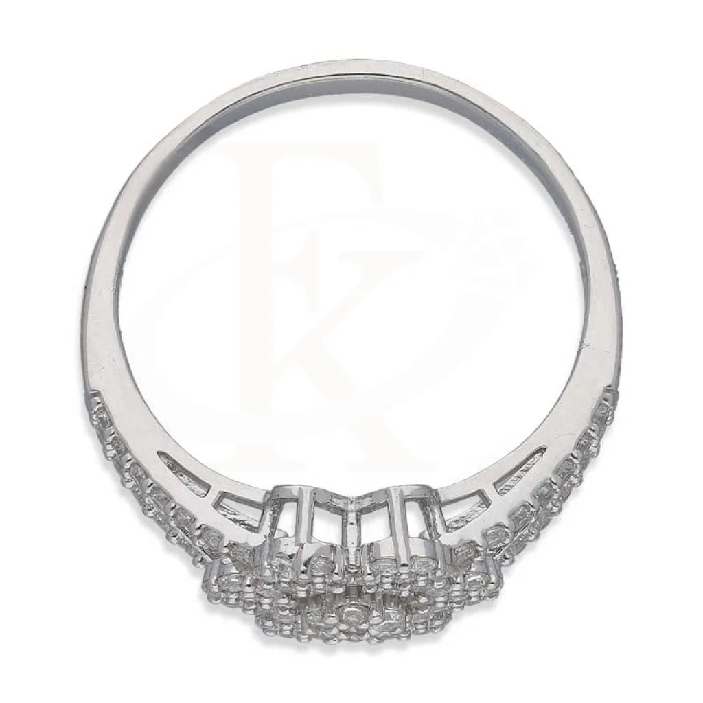 Sterling Silver 925 Flower Pendant Set (Necklace Earrings And Ring) - Fkjnklstsl2366 Sets