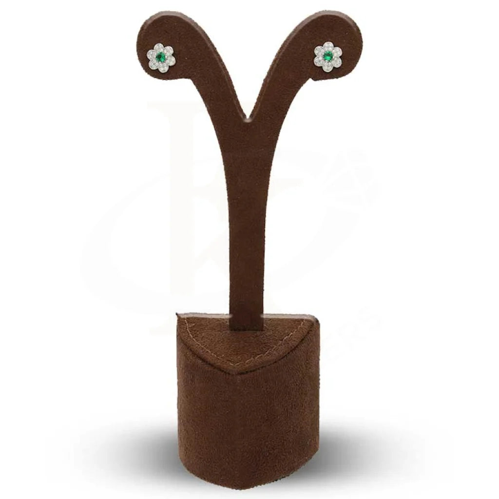 أقراط فضة إيطالية عيار 925 مرصعة بالزهور - Fkjernsl2667