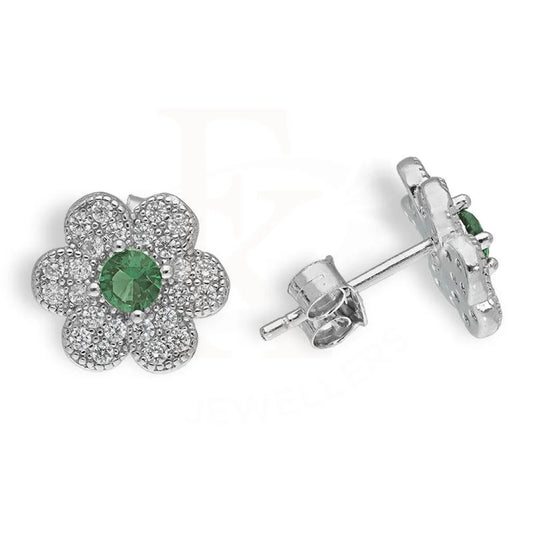 Italian Silver 925 Flower Stud Earrings - Fkjernsl2667