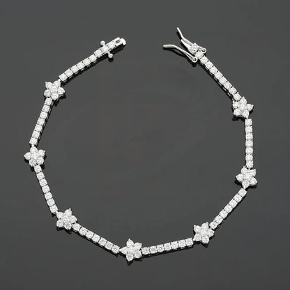 Italian Silver 925 Flowers Bracelet - Fkjbrlsl2550 Bracelets